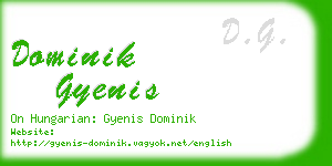 dominik gyenis business card